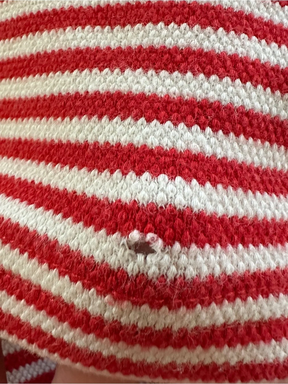 Mini Boden red and white striped dress